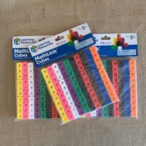 LEARNING RESOURCES Mathlink Cubes Snap Counters Teacher Homeschool 3 Bags NWT